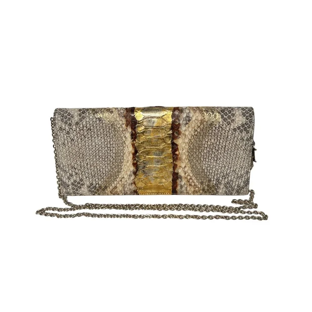 Christian Dior | Gold Python Chain Clutch - Picture 1 of 7